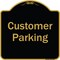 Signmission Designer Series-Customer Parking 2, Black & Gold Heavy-Gauge Aluminum, 18" x 18", BG-1818-9856 A-DES-BG-1818-9856 - alternate 1